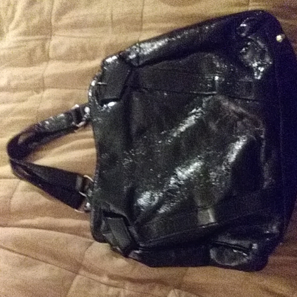 Black patton leather bag